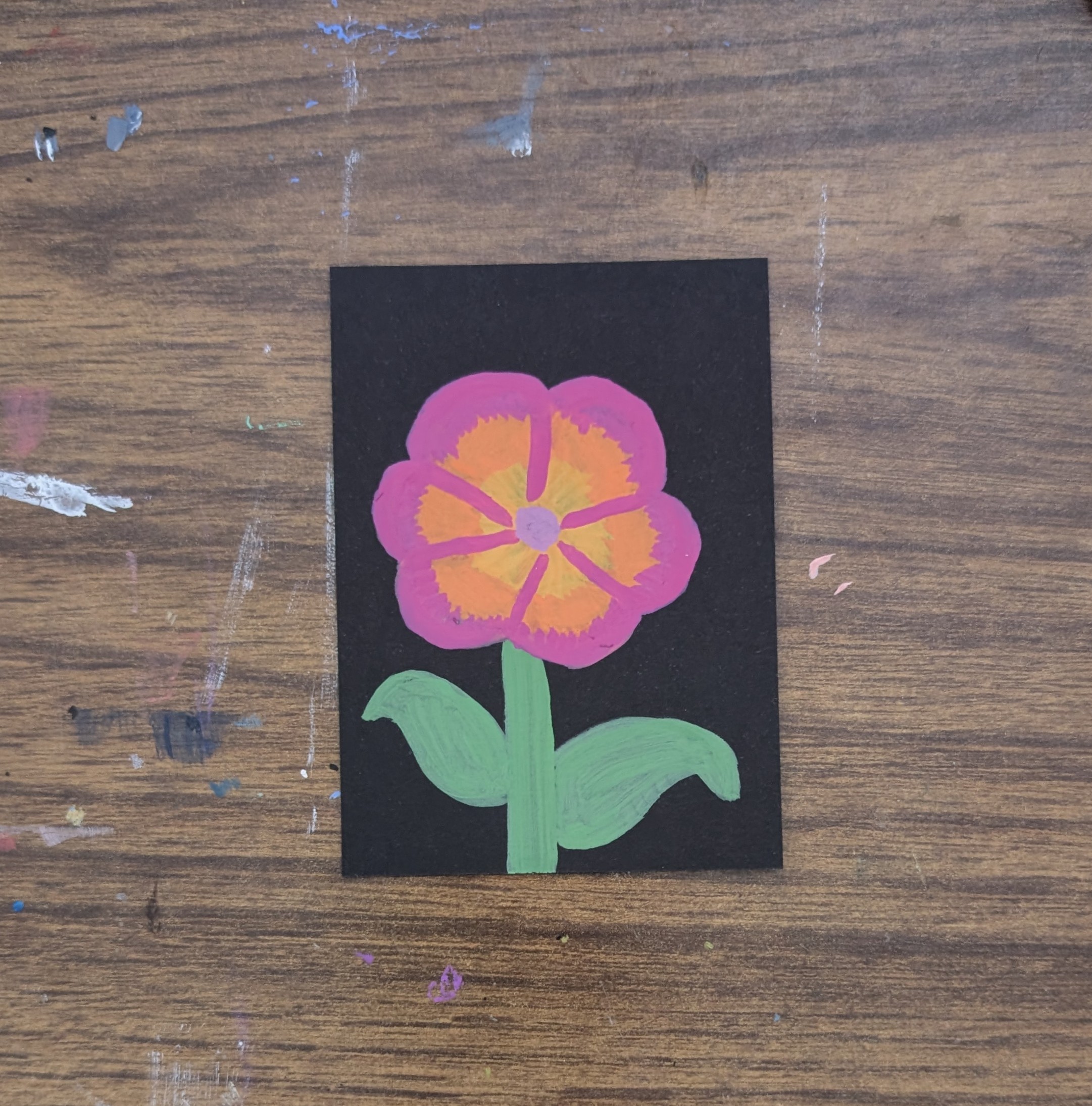 Tropical Color aceo art card