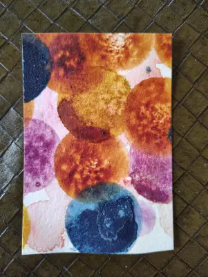 WaterColour Dots 3 by CheyAnne aceo art card thumbnail 2