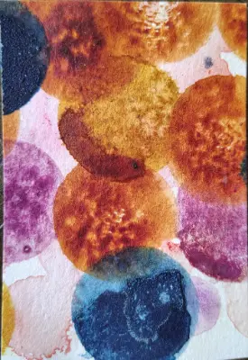 WaterColour Dots 3 by CheyAnne aceo art card thumbnail 1