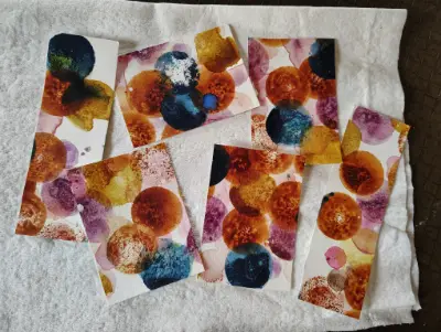 WaterColour Dots 3 by CheyAnne aceo art card thumbnail 3