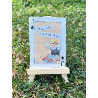 "Tell Me What You Think of Me" Original Collage Art Card Multimedia Vintage Ephemera aceo art card thumbnail 2