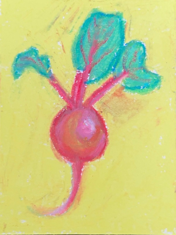 Radish aceo art card