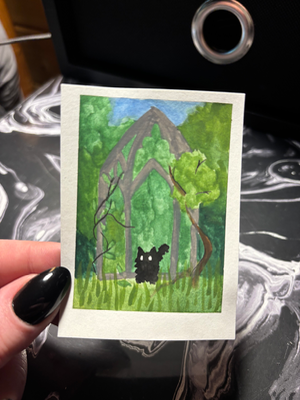 Spooky baby aceo art card thumbnail 2