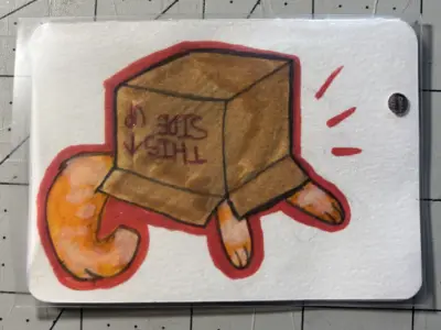 This Side Up aceo art card thumbnail 1