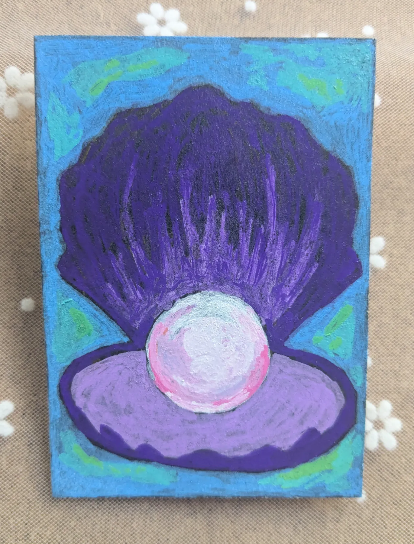 Pearl aceo art card