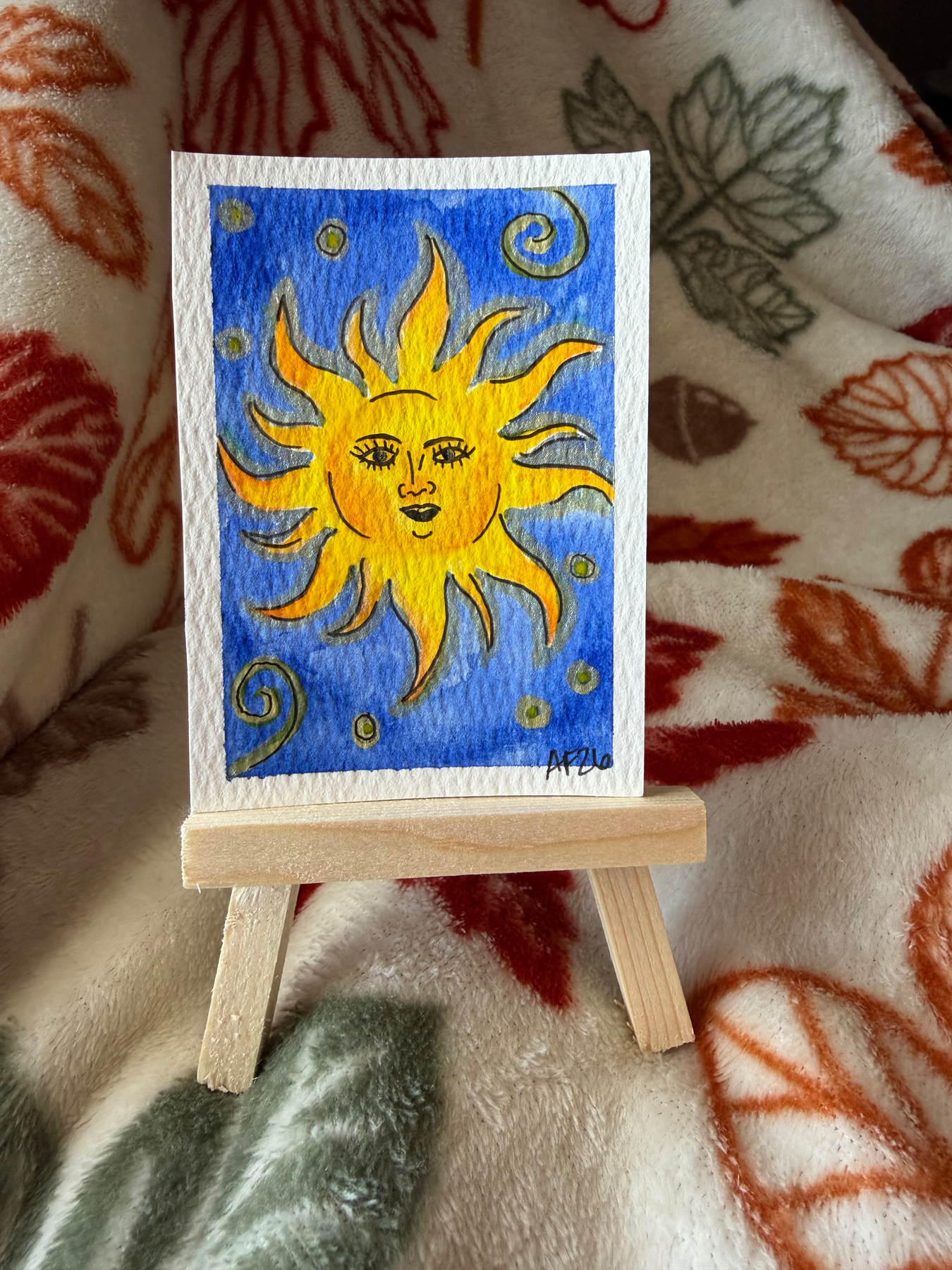 Burning Sun aceo art card
