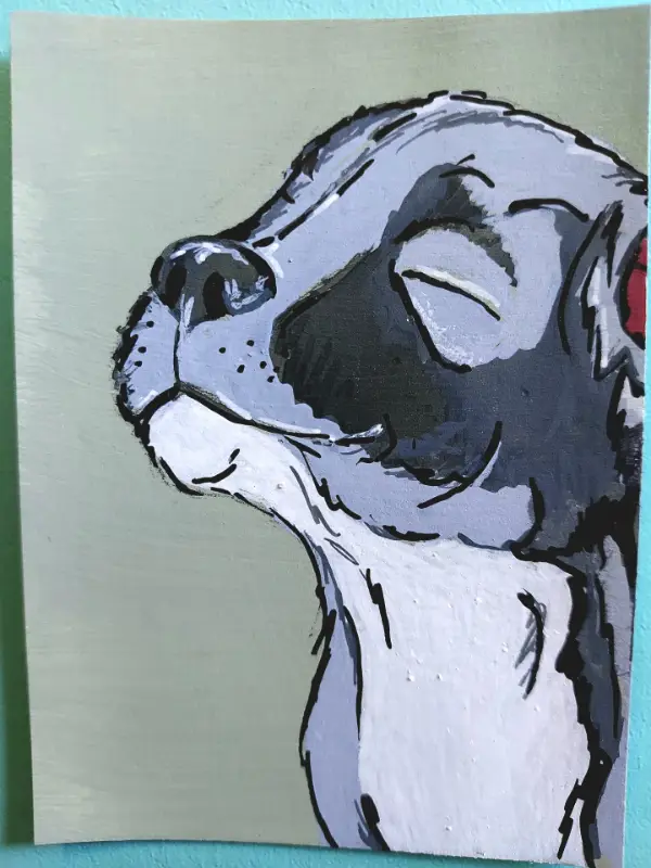 Sweet Pup aceo art card