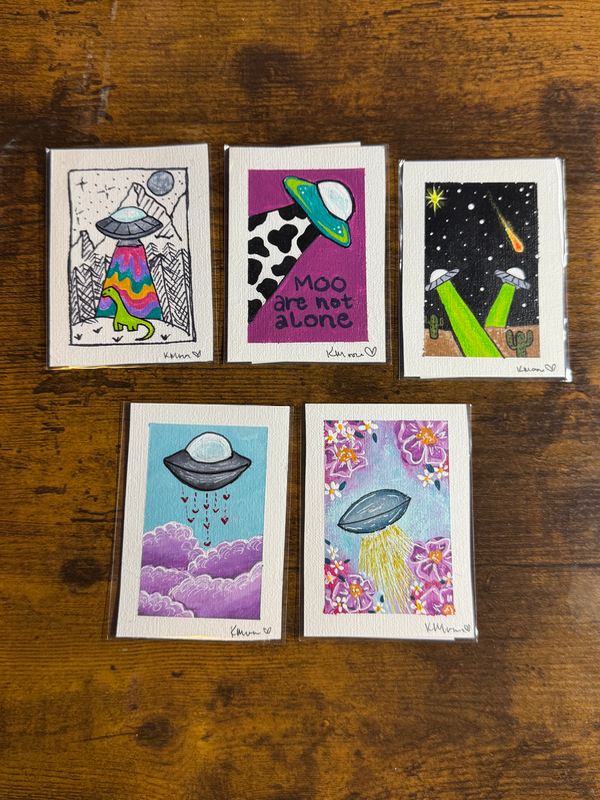 The UFO Series #1 aceo art card
