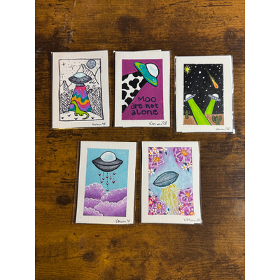 The UFO Series #1 aceo art card thumbnail 1