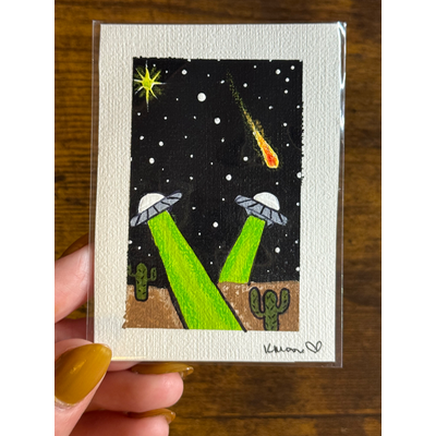 The UFO Series #1 aceo art card thumbnail 2