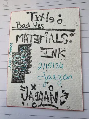 Bad Yes aceo art card thumbnail 3