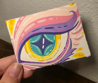 Star Gazer aceo art card thumbnail 4