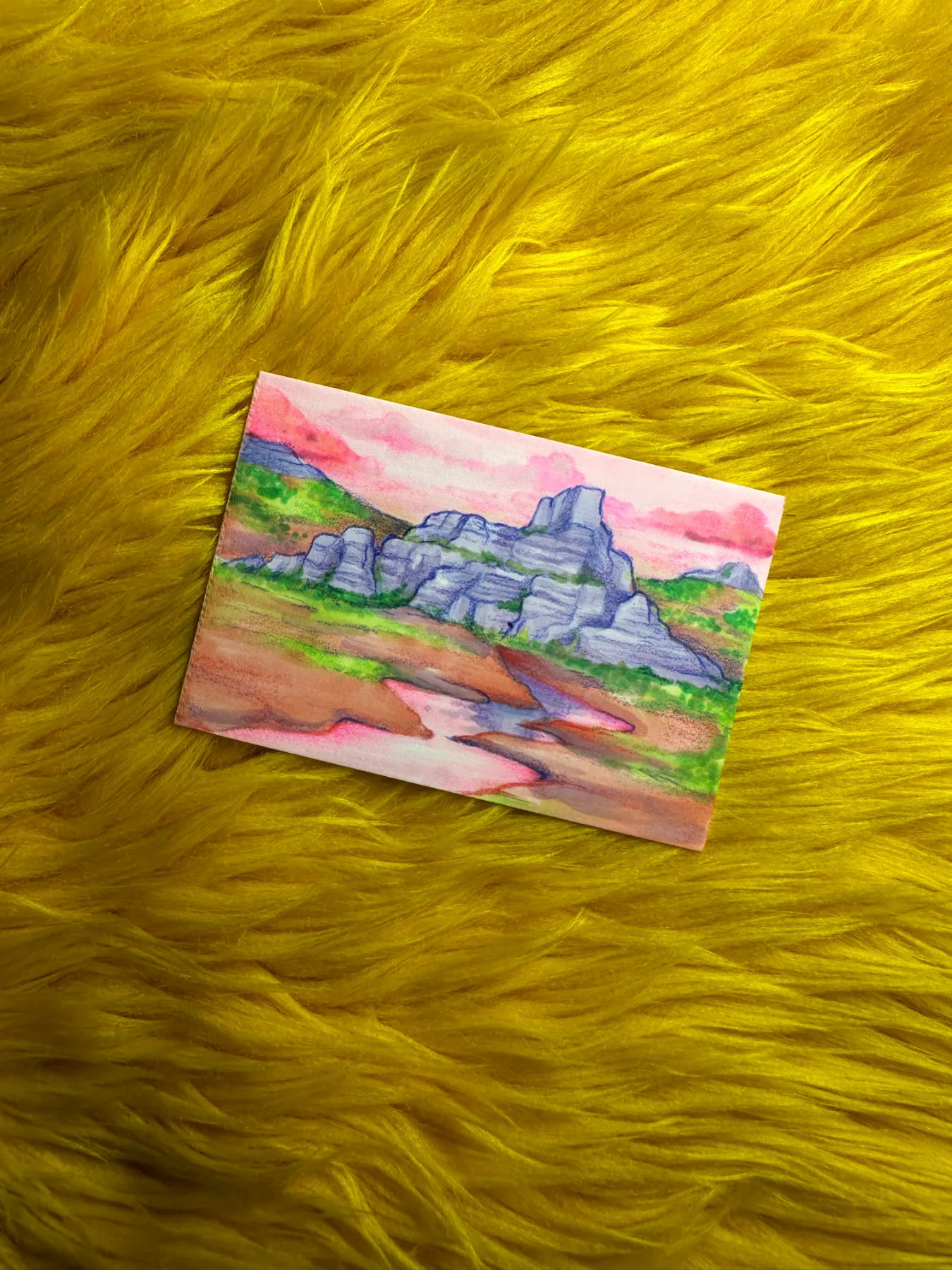 Rosy Horizon aceo art card
