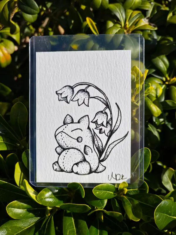 Plush aceo art card