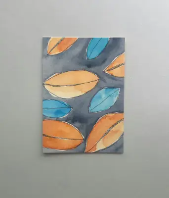 Little Leaves aceo art card thumbnail 1