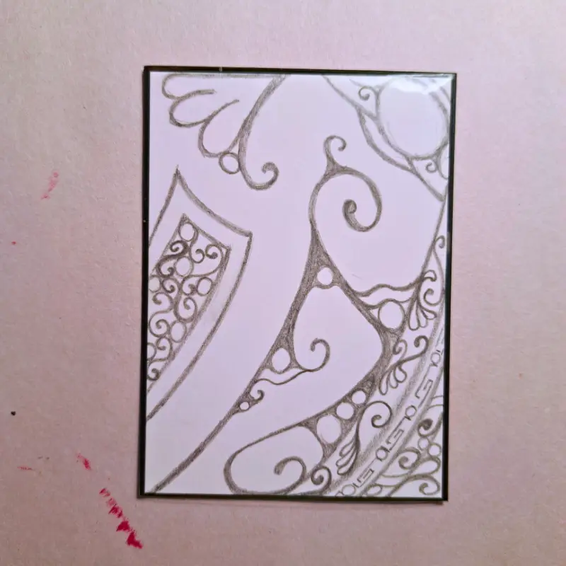 More Abstract Lines aceo art card