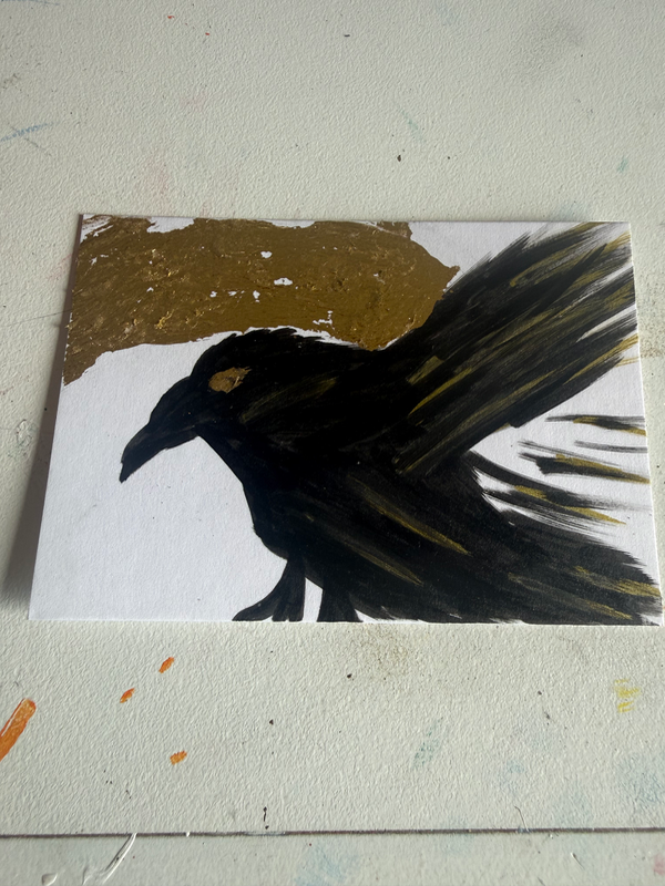 Gilded Wings aceo art card