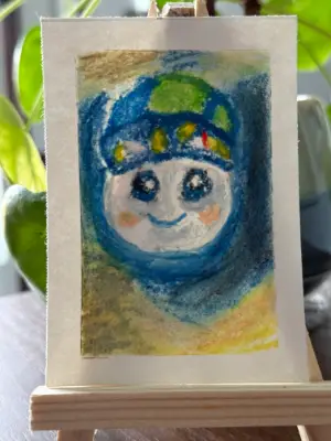 Space art - Artemis II - Rise - Zero Gravity Indicator aceo art card thumbnail 3