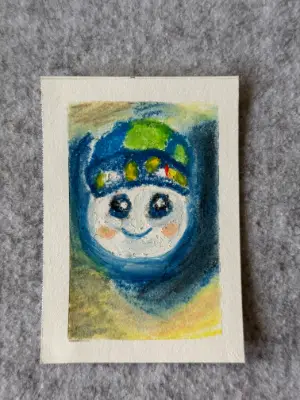 Space art - Artemis II - Rise - Zero Gravity Indicator aceo art card thumbnail 1