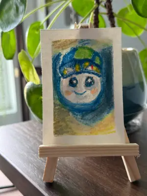 Space art - Artemis II - Rise - Zero Gravity Indicator aceo art card thumbnail 2
