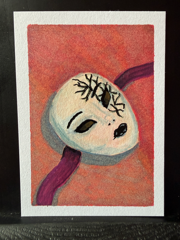 Her Mask aceo art card