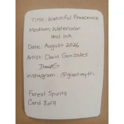 Watchful Presence Forest Sprite Card 8 of 9 aceo art card thumbnail 2