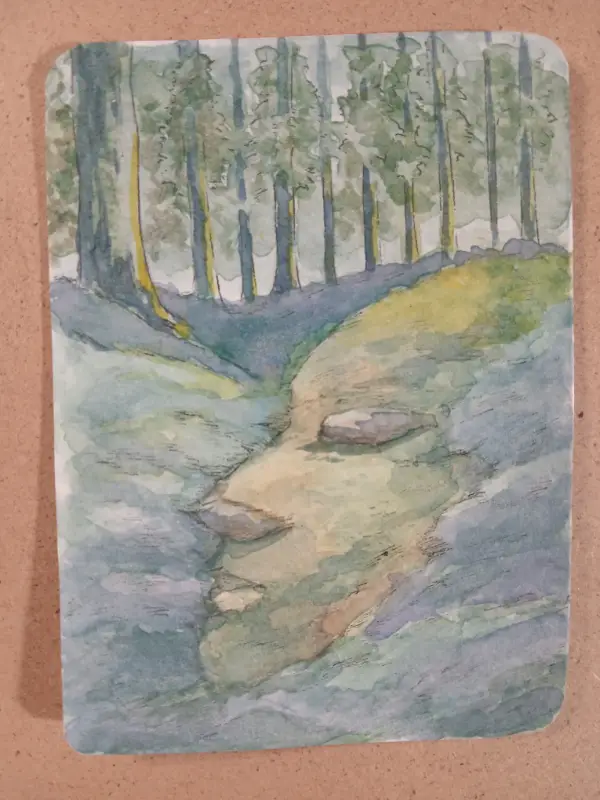 Watchful Presence Forest Sprite Card 8 of 9 aceo art card