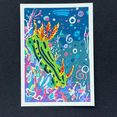 nudibranch i aceo art card thumbnail 2
