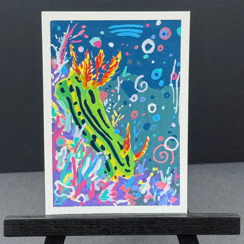 nudibranch i aceo art card