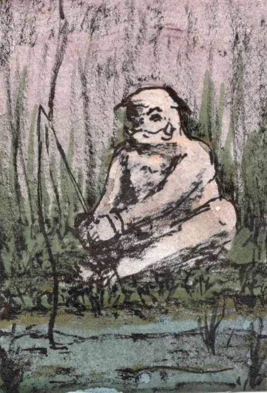 The Fisherman aceo art card