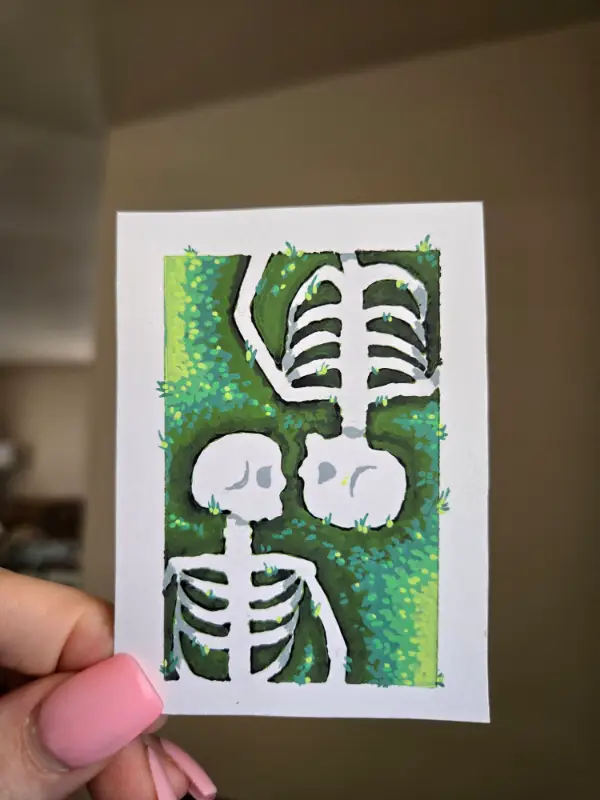 Skeletons #1 aceo art card