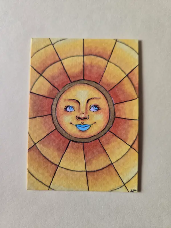Pretty Sun 🌞 aceo art card