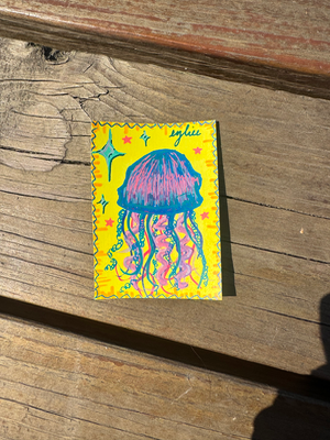 Jellyfish aceo art card thumbnail 1
