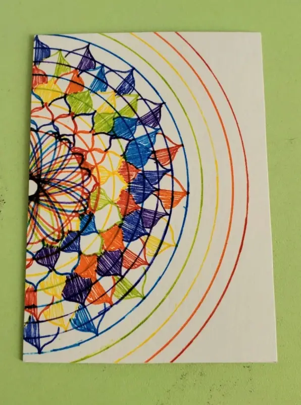 Spiro Flower 2 aceo art card