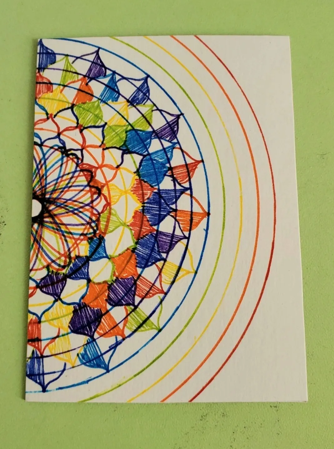 Spiro Flower 2 aceo art card