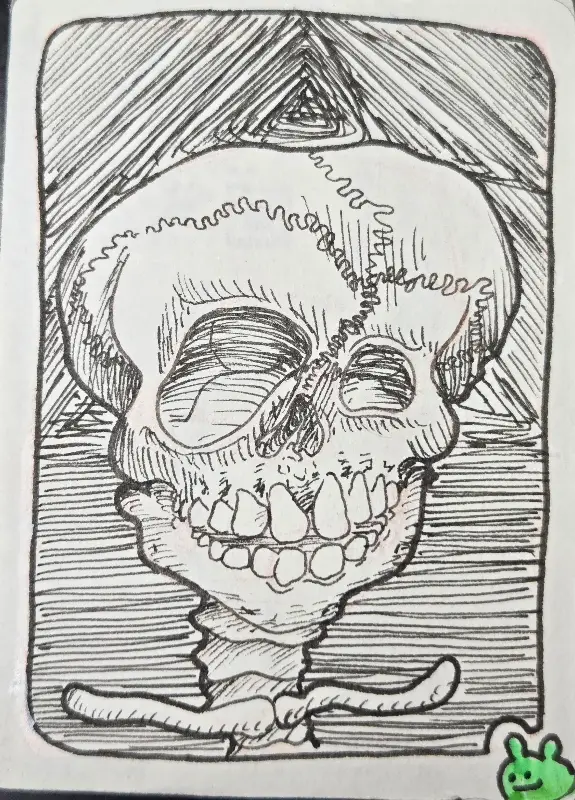 Emotions in Death: Contentment aceo art card