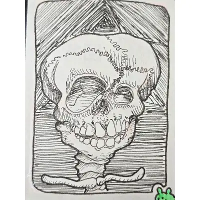 Emotions in Death: Contentment aceo art card thumbnail 1
