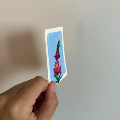 Original Floral ACEO | Summer Stems #1/3 aceo art card thumbnail 2