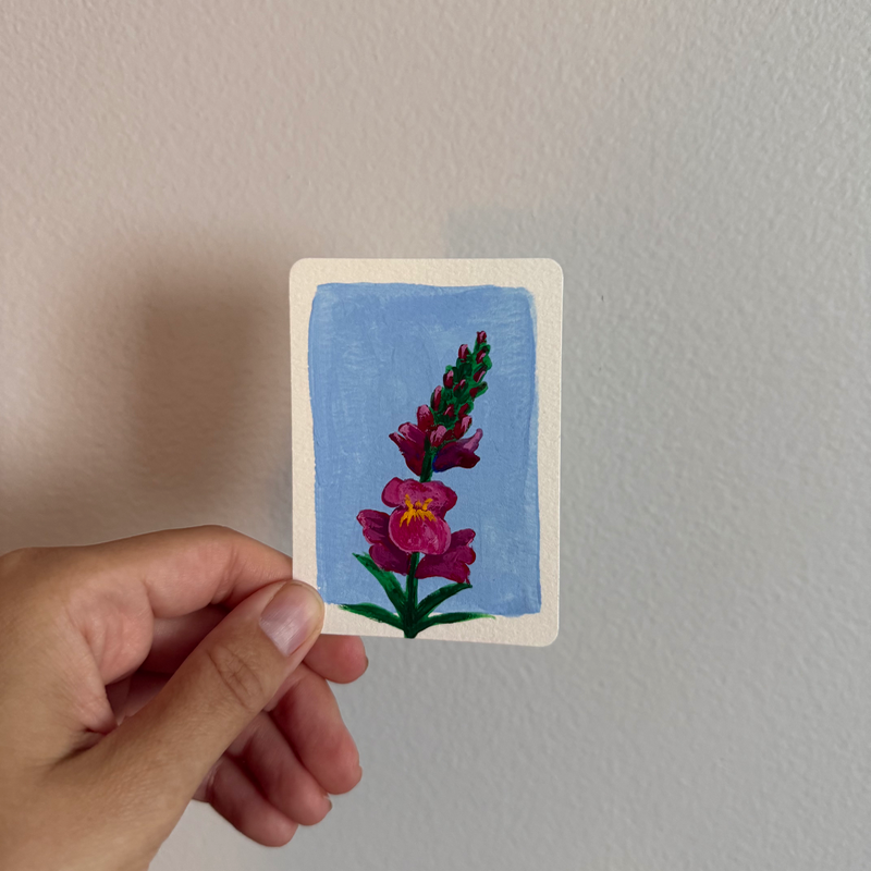 Original Floral ACEO | Summer Stems #1/3 aceo art card