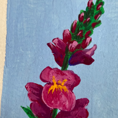 Original Floral ACEO | Summer Stems #1/3 aceo art card thumbnail 3
