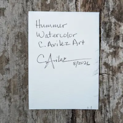 Hummer aceo art card thumbnail 3