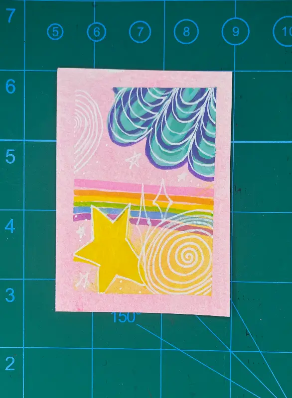 Pink Whimsy 6/9 aceo art card