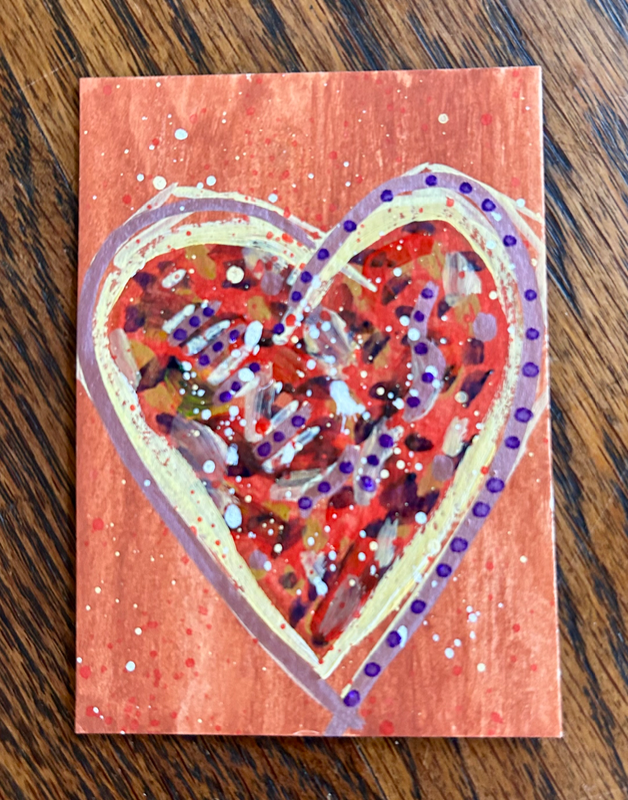 Heartfelt aceo art card