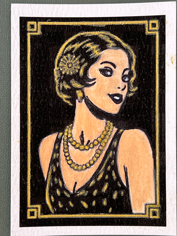 Classy Girl aceo art card
