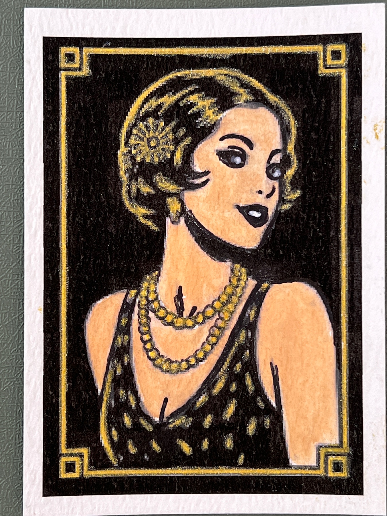 Classy Girl aceo art card