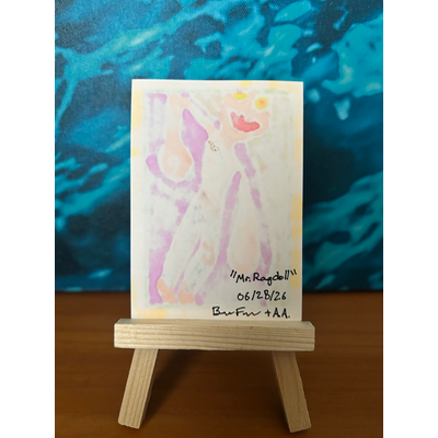 Mr. Ragdoll aceo art card thumbnail 2