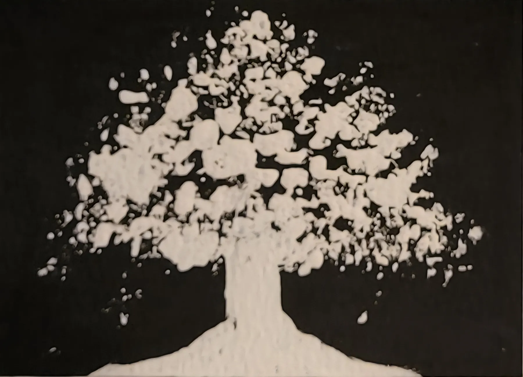 Snow Covered Tree aceo art card