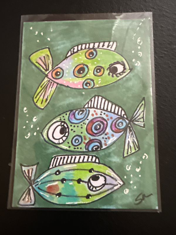 Sea of Personalities aceo art card