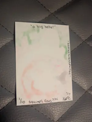 'A Big Hello!' - Squimp's Favs - 1/10 aceo art card thumbnail 3