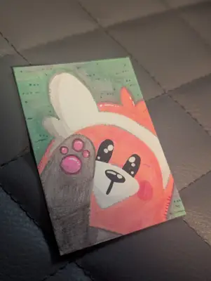 'A Big Hello!' - Squimp's Favs - 1/10 aceo art card thumbnail 1